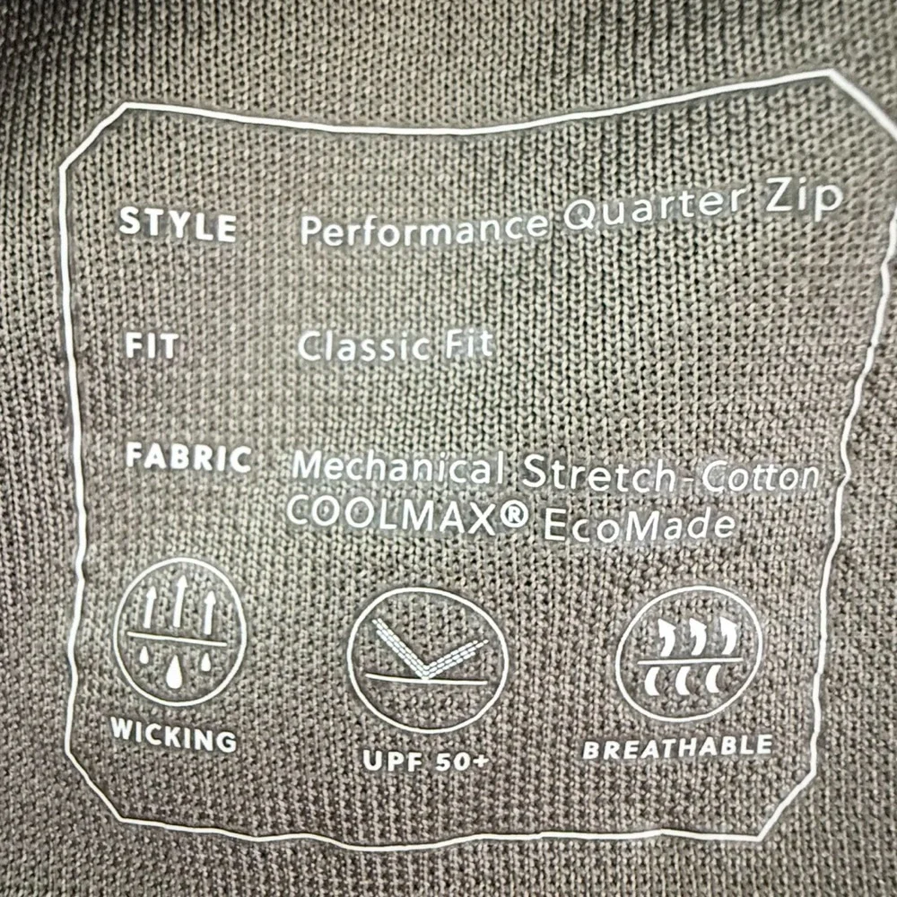 J. Crew Men's L  Gray Performance Quarter-Zip Sweater pullover sweatshirt active